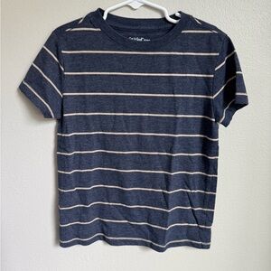 Cat & Jack Navy and White Striped Tee XS 4/5